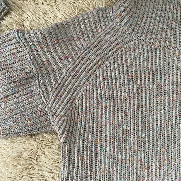 Free People Leo Sweater Silver Gleam Combo XS Oversized - Picture 14 of 16